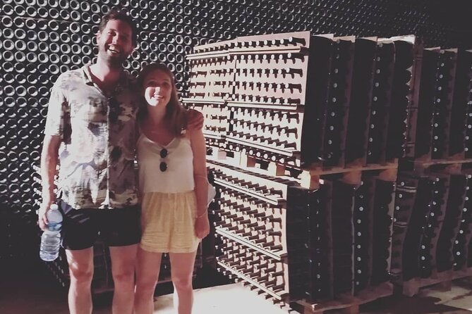 2 Wineries Small Group Tour with Free Hotel PickUp from Sitges - Stop 2 at Can Lleó: Penedès wine variety in the glass