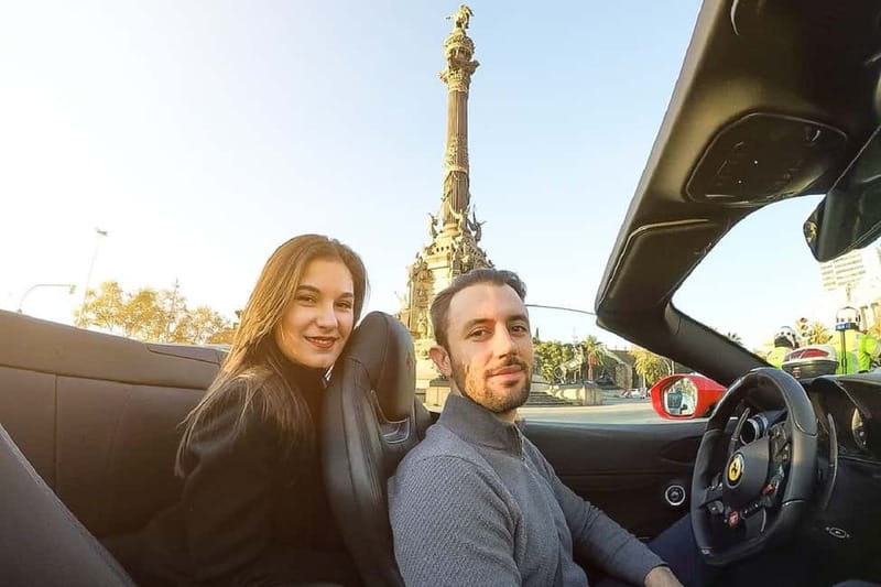 40-minute Barcelona Old Urban F1 Circuit Supercar Tour - The driving route, from Columbus Monument to F1 street stretches
