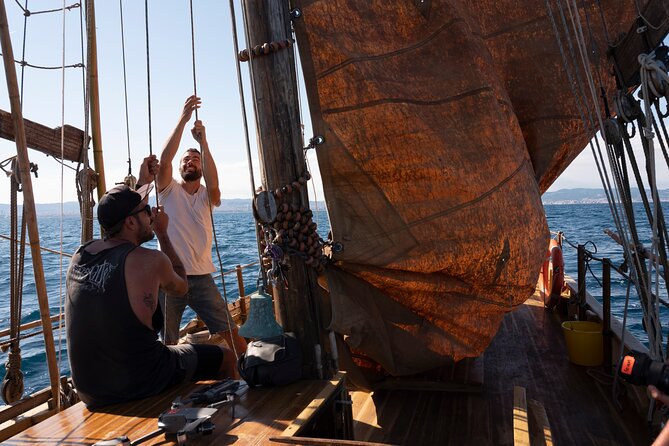 8-Hour Whale Watching in Barcelona - The Return Sailing Moment: Hoist the Sails the Old Fashioned Way