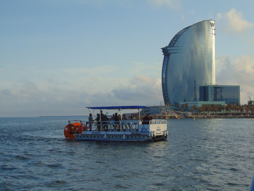Barcelona: 1.5-Hour Private Scenic Pedal Boat Tour - Barceloneta Beach for 1.5 hours: the sweet spot for views, photos, and drinks