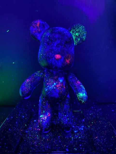 Barcelona: Bear-brick Fluorescent Painting | Wine and Art - Tips to Get a Better Bearbrick the First Time