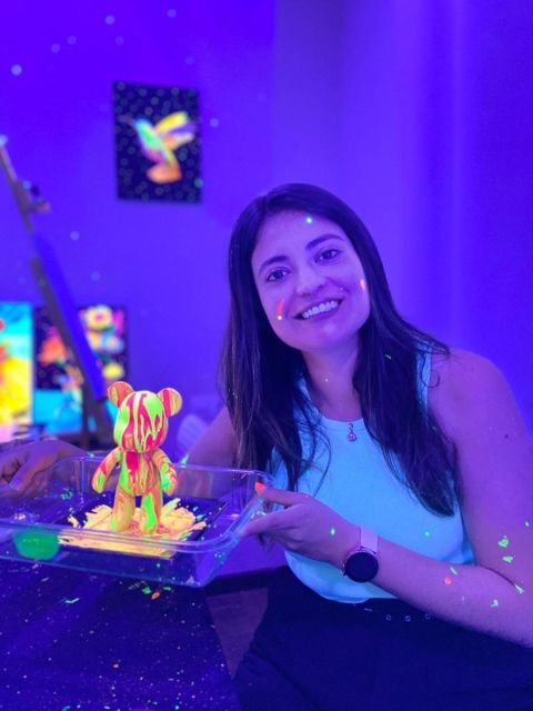 Barcelona: Bear-brick Fluorescent Painting | Wine and Art - From Blank Bearbrick to Your Finished Piece in 75 Minutes