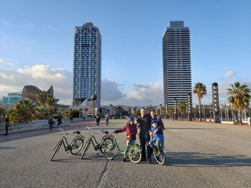 Barcelona: Bike Tour for Families - The W hotel esplanade view: a fast way to see the whole city