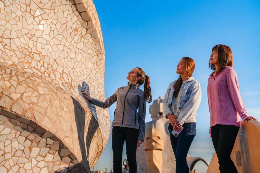 Barcelona: Casa Milà Early-Morning Access Guided Tour - Rooftop terrace time: Warrior Rooftop, Whale Attic, and city views
