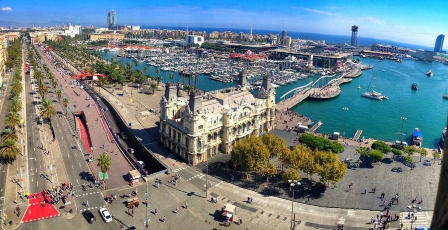 Barcelona: Columbus Monument - Port Vell, the Olympic Marina, and Collserola’s green lung