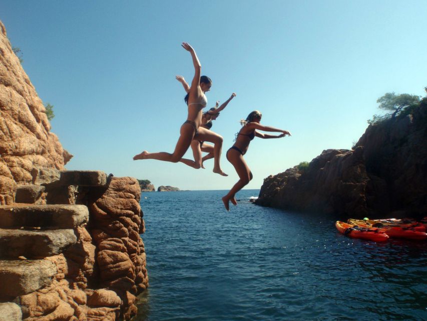 Barcelona: Costa Brava Kayak & Snorkeling Small Group Tour - Snorkeling the Mediterranean and the cliff-jump moment