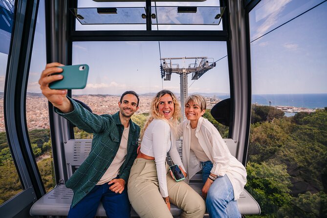Barcelona E-Bike, Cable Car & Boat - Stop 3: Montjuïc cable car, Castle area, Olympic rings, and the downhill to the port