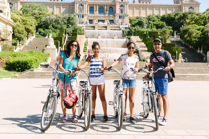 Barcelona Electric Bike Tour: Scenic Montjuic Panoramic Views - Stop 1 to 3: Basilica façade, Port Vella views, and Plaça España talk