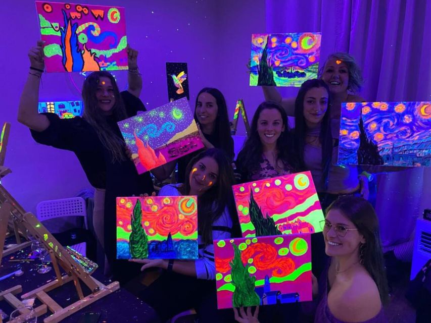 Barcelona: Fluorescent Paint and Wine Workshop - A UV Neon Workshop That Feels Like a Night Out, Not a Class