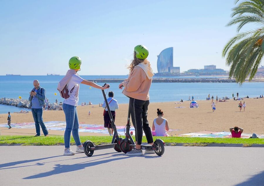 Barcelona: Gaudi Highlights Guided Tour by Electric Scooter - Olympic Port and the long beach run to Port Fòrum and beyond
