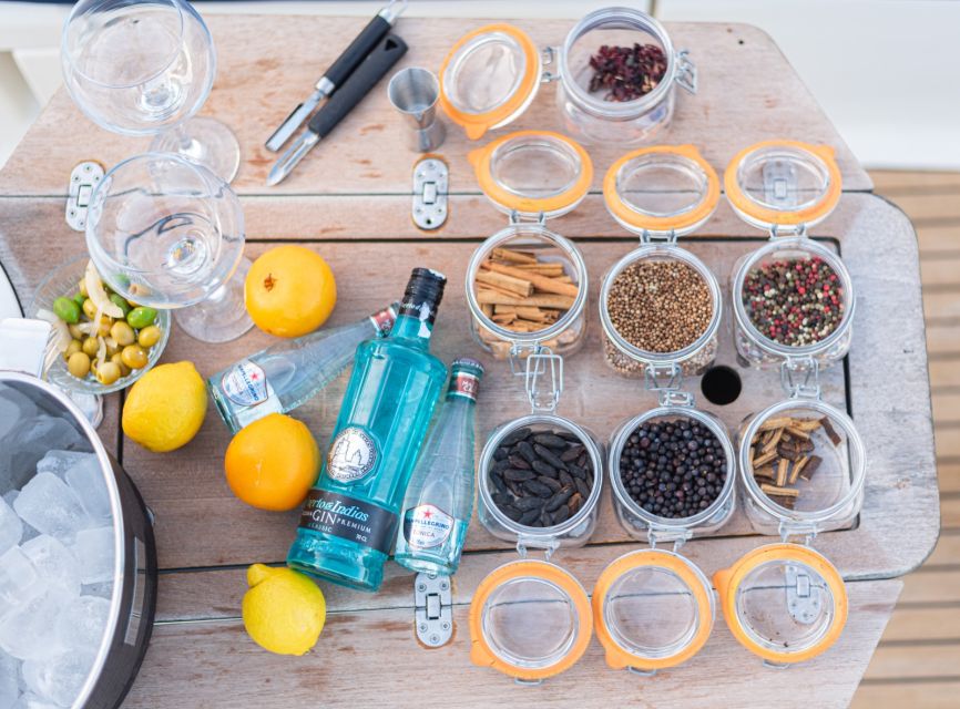 Barcelona: Gin & Tonic Workshop and Sunset Sailing cruise - Sunset deck time, cava and wine, plus music and photos
