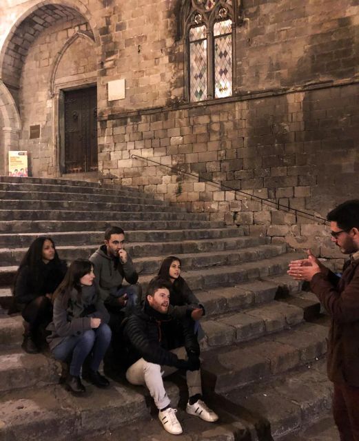 Barcelona: Gothic Quarter By Night Guided Walking Tour - Roman-Era Stops: Ancient Walls and a Cemetery Feel