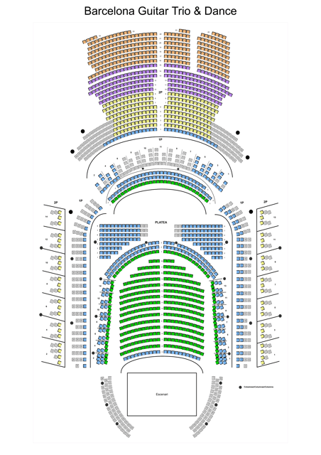 Barcelona: Guitar Trio & Dance @ Palau de la Música - Seating at Palau: Platea vs Second Floor and how to protect your view