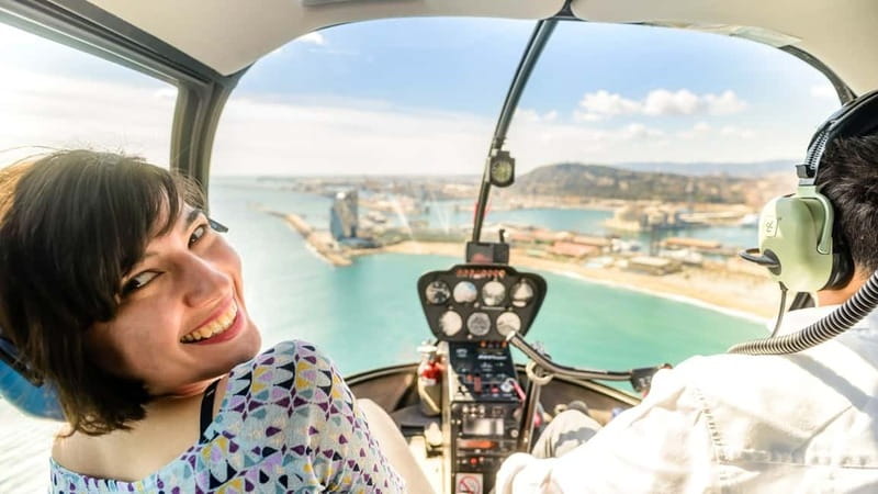 Barcelona: Helicopter Flight & Heliport Boat Transfer - Old Town Walls, a Square Plan, and the Port Forum Stop
