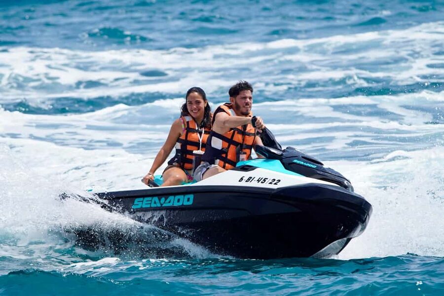 Barcelona: Jet Ski Ride 1 or 2 People w/ Instructor Included - License-Free Jet Ski in Barcelona: who can drive, who can ride