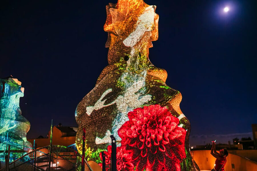 Barcelona: La Pedrera Night Experience - Stairwells and projections in the badalots (where you’ll actually look up)