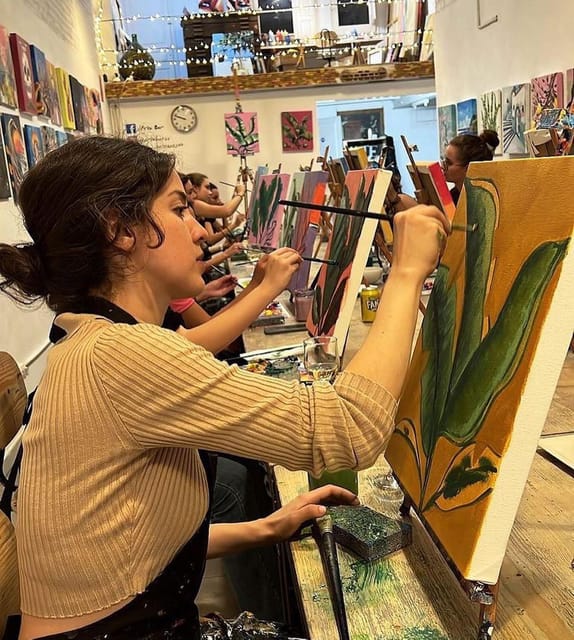 Barcelona: Learn to paint, sip wine, enjoy snacks & music - Painting techniques you actually practice: color mixing, light, and composition