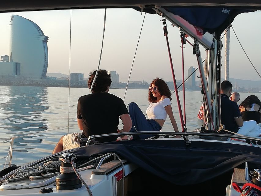 Barcelona: Luxury Private Sunset Yacht Cruise - A sea-level view of Sagrada Familia that hits different