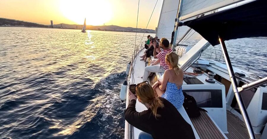 Barcelona: Luxury Private Sunset Yacht Cruise - Onboard comfort: drinks, snacks, towels, blankets, and music