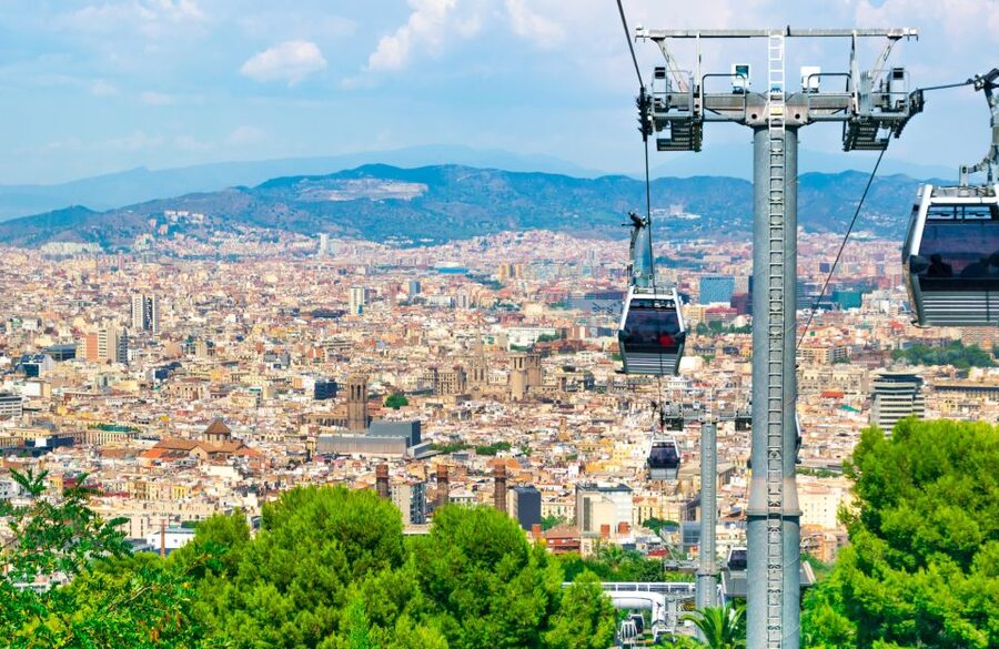 Barcelona: Montjuïc Cable Car Ticket with Audio Guide - Barcelona on foot: using the included tour for Boqueria and Santa Maria del Mar