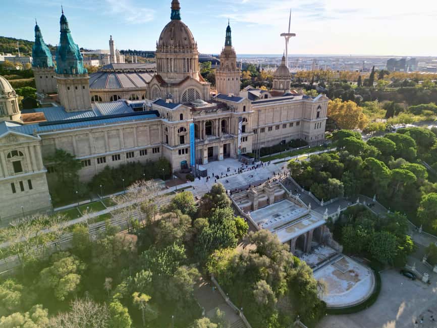 Barcelona: Montjuïc Tour with a glass of Wine - Teatre Grec, an open-air amphitheater carved into the mountain