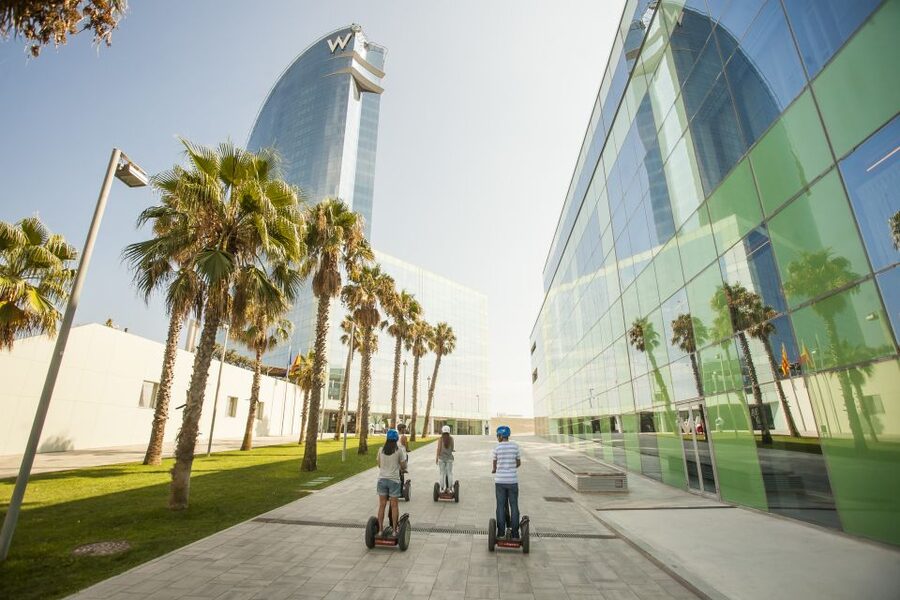 Barcelona: Old Port and Gothic Quarter Guided Segway Tour - The W Hotel terrace panorama and how the route shapes your timing