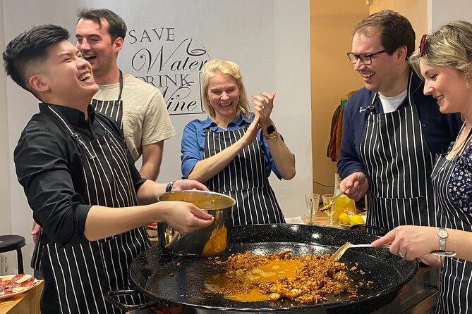 Barcelona Paella Cooking Class & Boqueria & Hofmann-Trained Chefs - Golden seafood paella, black ink paella, or vegetarian/meat