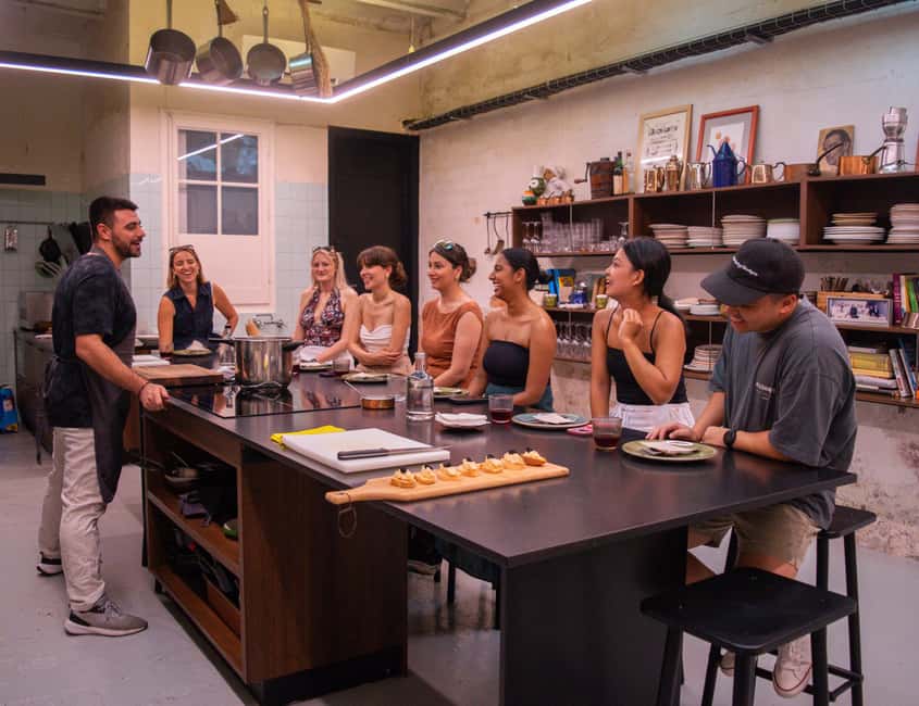 Barcelona: Paella & Tapas Cooking Class with Sangria - How the Open Kitchen Keeps You Working, Not Watching