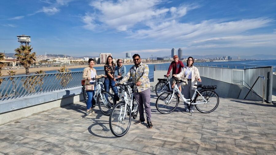 Barcelona Photo Highlights 4h Small Group eBike Tour - Barceloneta back on the bike: the summer-vibe finish near W-Hotel