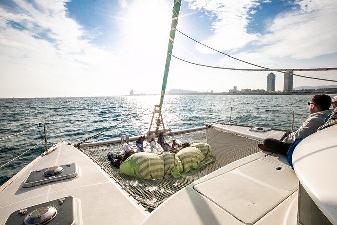 Barcelona Private Catamaran, Snacks and Cava, Sunset Option - Costa de Barcelona views, with landmark sightings that move fast