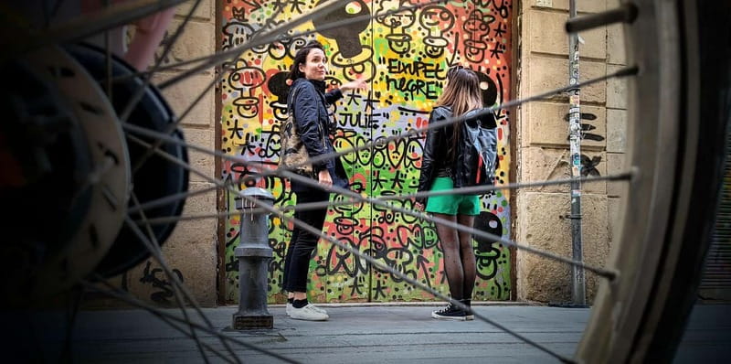 Barcelona | Private StreetArt Bike Tour - The route through the street-art core: El Gat, CCCB, MACBA, and Keith Haring