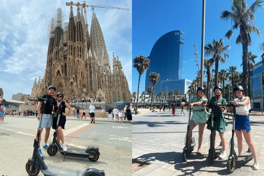 Barcelona: Sagrada Familia Electric Scooter or Bike Tour - Olympic Port and the Port Olímpic Marina area: a change of scenery