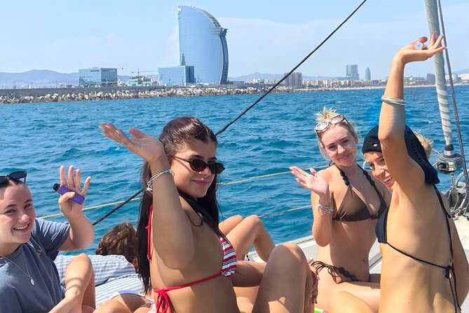 Barcelona Sailing Experience 2 hs w/Premium Snacks & Drinks - Swimming Off the Boat: Inflatables and Paddle Surf