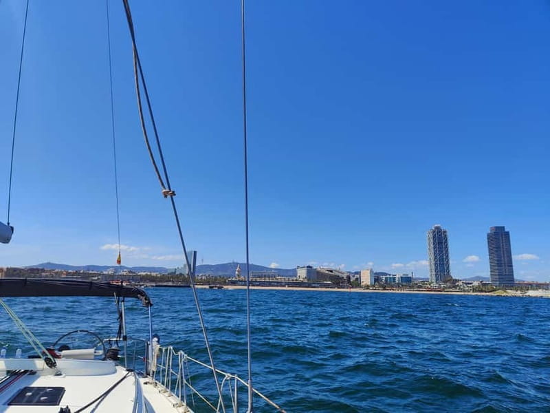 Barcelona Sailing Experience Luxury Boat w/Snacks & Drinks - The swim stop: when the Mediterranean cooperates