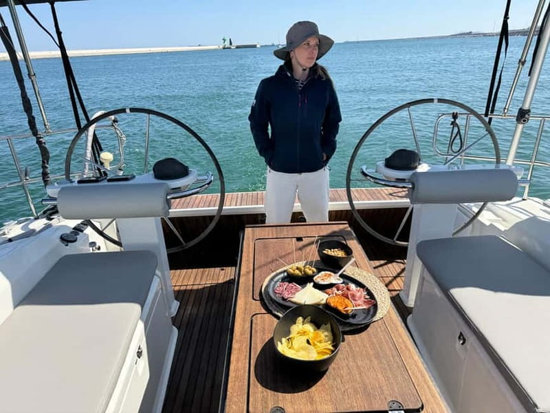 Barcelona Sailing Experience Luxury Boat w/Snacks & Drinks - A 45-foot sailboat that feels roomy, not cramped
