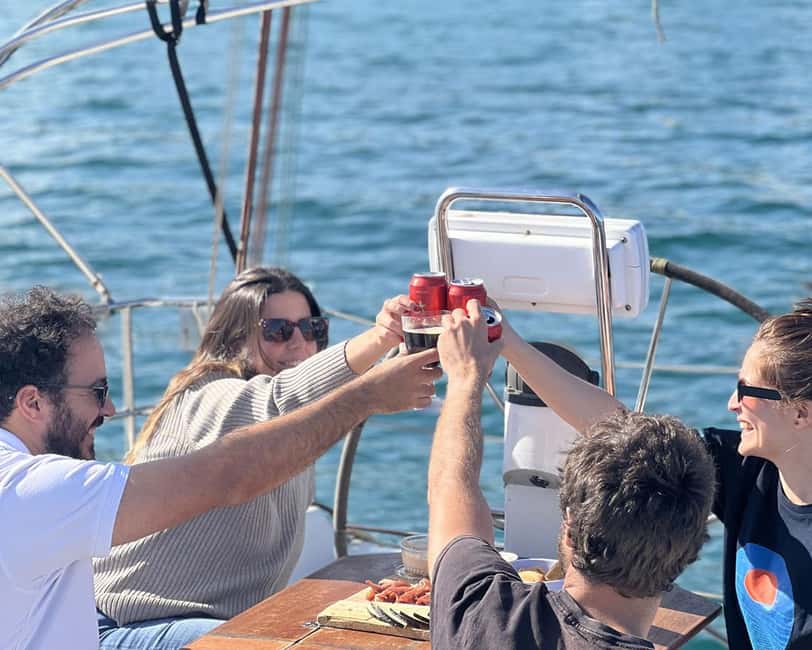 Barcelona: Sailing with Open Bar, Catalan Snack & Swim Stop - Marina Vela meeting point and how the 4 hours flow