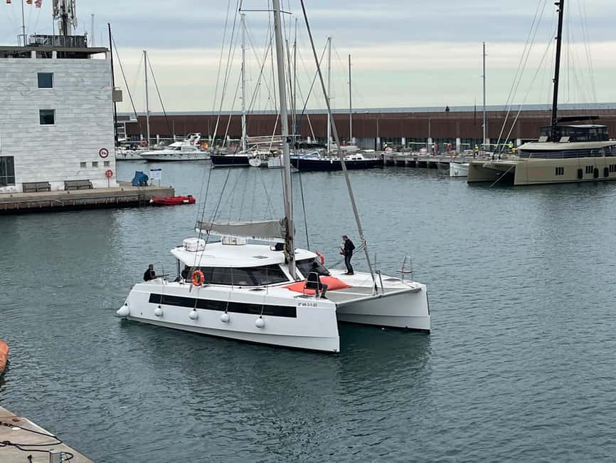 Barcelona: Shared cruise on a catamaran Drink+Local Tapa - Why the Olympic Port catamaran view is such a smart Barcelona shortcut