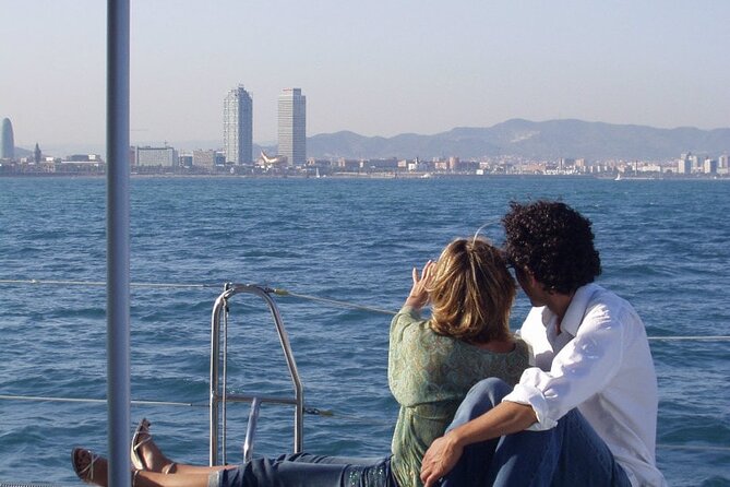 Barcelona Skyline Sailing - What you actually see from the sea: Sagrada Familia, W-hotel, and the coastline