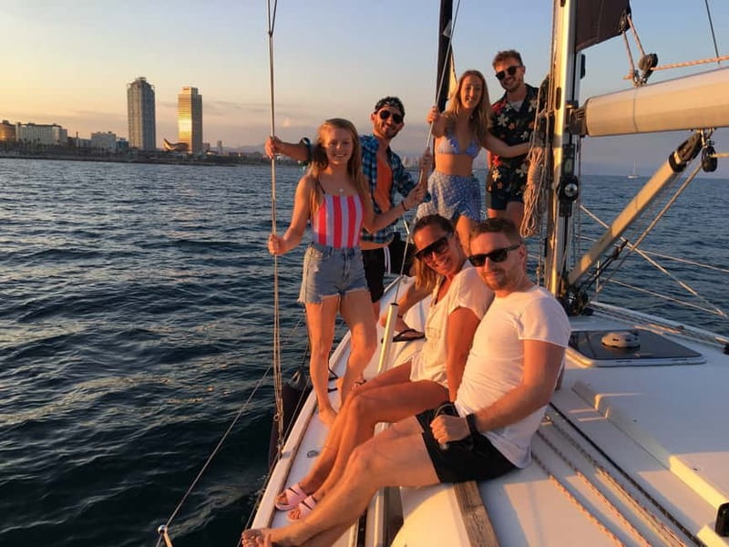 Barcelona: Sunset Boat Trip with Cava Wine and Snacks - Music, Breeze, and Comfortable Seating on a Modern Sailboat