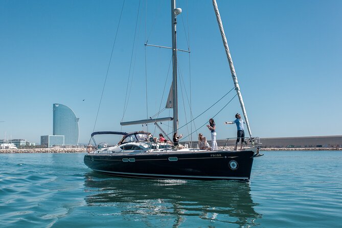 Barcelona Unique Private Luxury Sailing Tour (max 12 people) - Passing Barcelona’s skyline: the golden fish and the twin towers angle