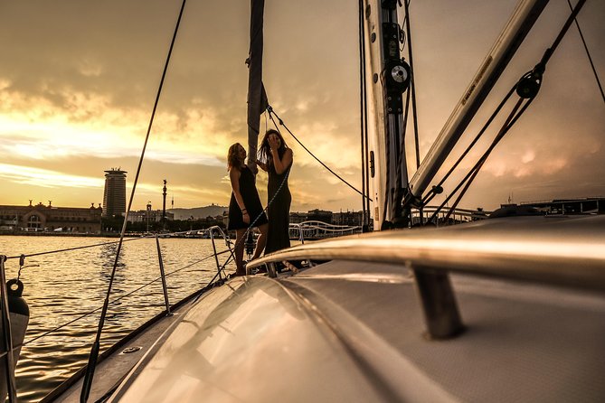 Barcelona Unique Sunset Sailing Experience with Tapas & Open Bar - Stop 1: seeing the Cathedral area from the Mediterranean