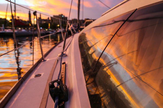Barcelona Unique Sunset Sailing Experience with Tapas & Open Bar - Getting in the water: bring your bathing suit and towel