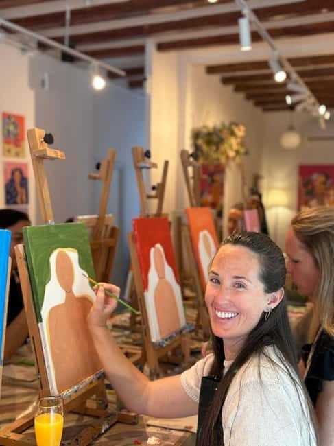 Barcelona: Wine and Art! Unlimited Wine and Local Artists - Themes you can follow: Frida, skyline, Drag & Art, Tarot & Paint
