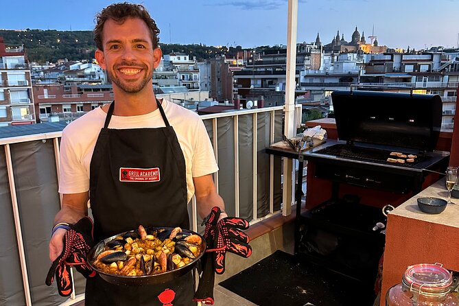 BBQ Paella in a Penthouse Terrace in Barcelona with a Chef - Seafood or Vegan Paella: How to Choose Without Overthinking