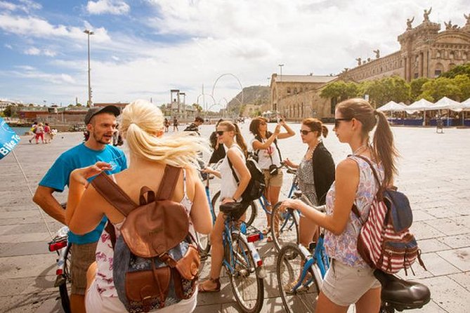 Beach Bike Tour Barcelona - Bikes, helmets, and water that make a difference