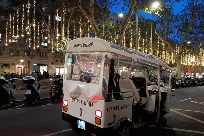 Christmas Lights Tour of Barcelona in Private Eco Tuk Tuk - Price and value at about $51 per person