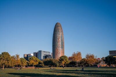 Entrance to the Mirador Torre Glories Barcelona