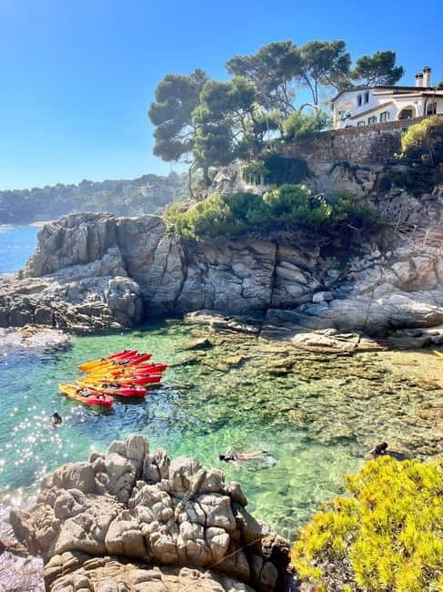 From Barcelona: Costa Brava Kayak & Snorkel Tour with Picnic - Meeting at Kulas Bar, then an easy coach ride