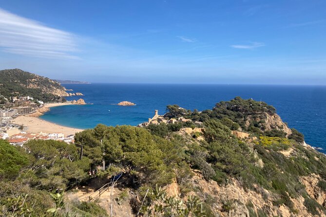 From Barcelona : Tossa de Mar, Coastal Path, Boat and Costa Brava - Cala Giverola Beach Time from 11:10 to 15:00