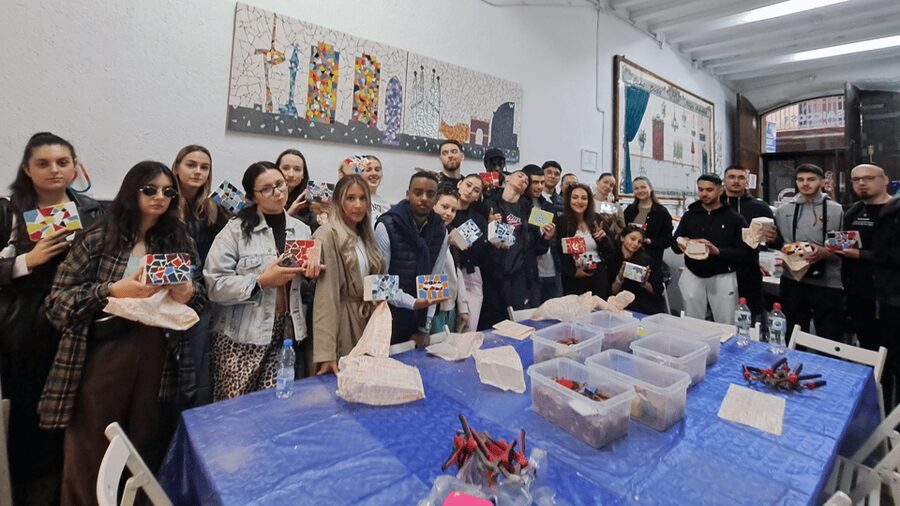 Guided Gaudí’s Trencadís Mosaic Workshop in Barcelona - Getting the cutting and shaping right, especially with kids